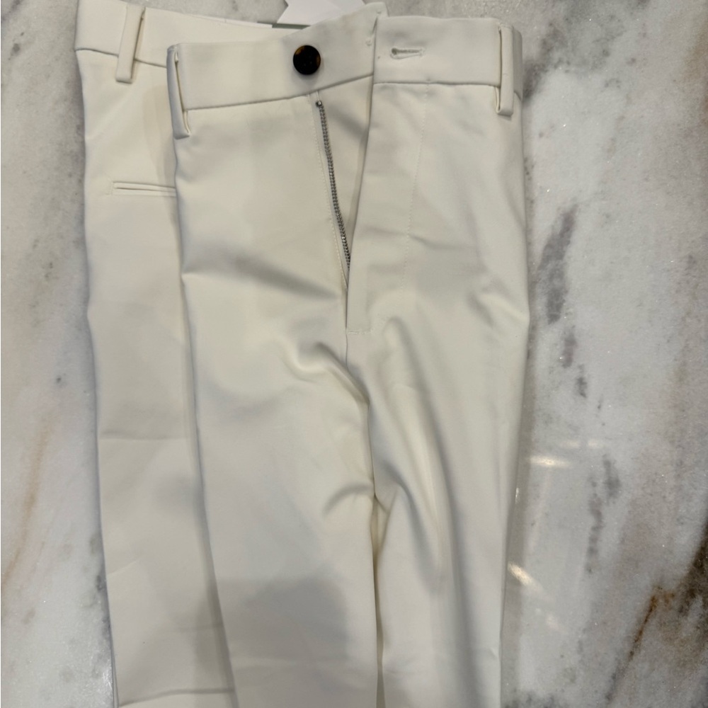 H&M Cream Trousers with Button Detail